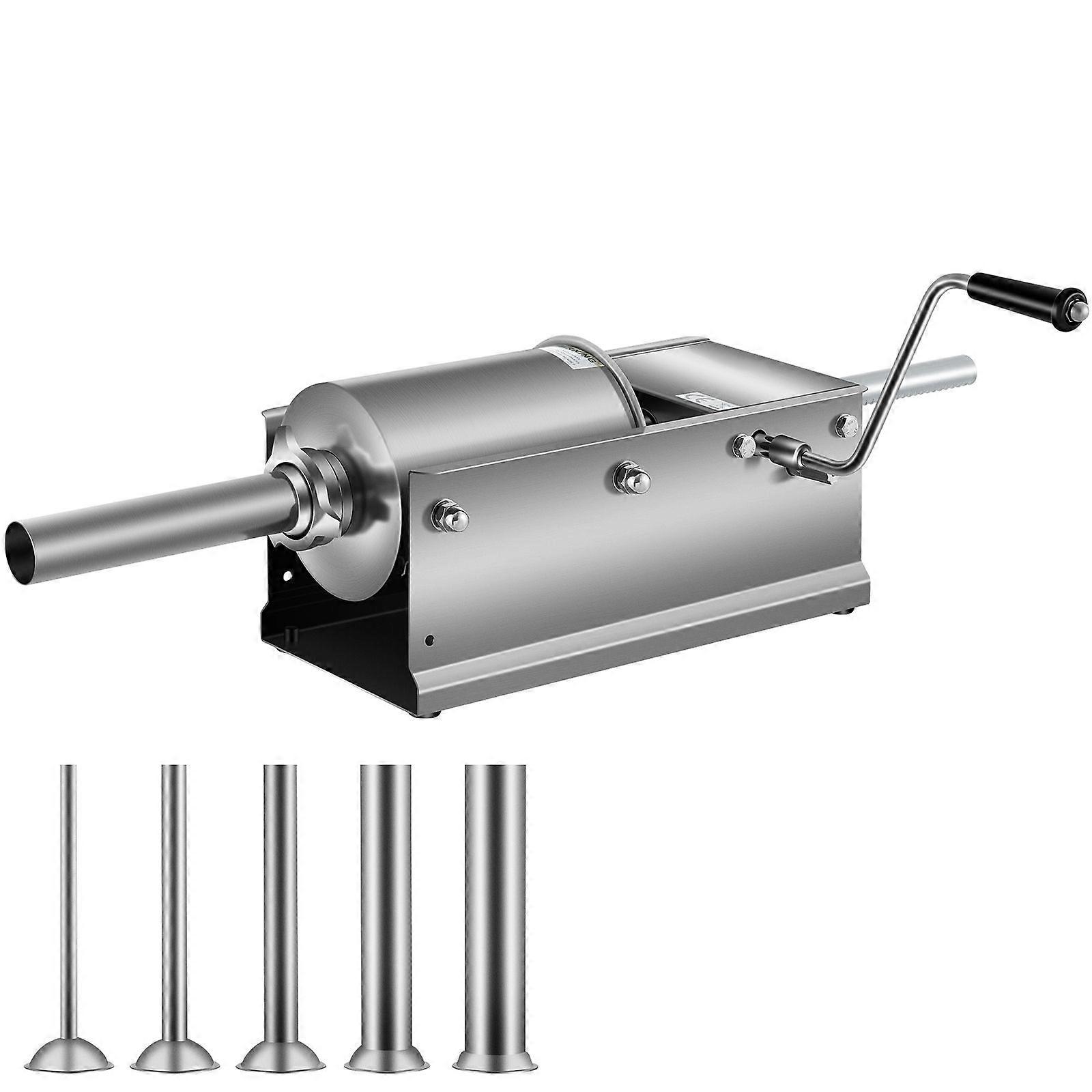 3L Wurstfüller Füller Maker Kommerzieller Edelstahl Horizontal 5 Düsen