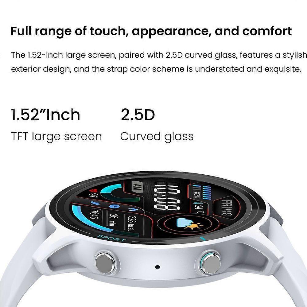 Smart Watch 1.52 Inch Full Touch Screen Health Monitoring Sleep Monitoring IP68 Waterproof (Black)