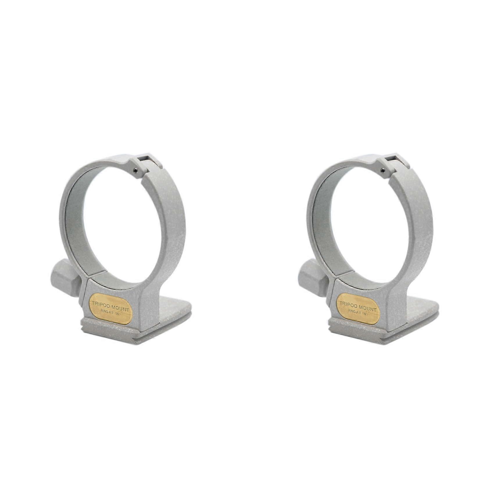 2X Metal Lens Collar Tripod Mount Ring for Canon EF 70-200mm F/4L IS IS II, Creamy-White, Durable Construction