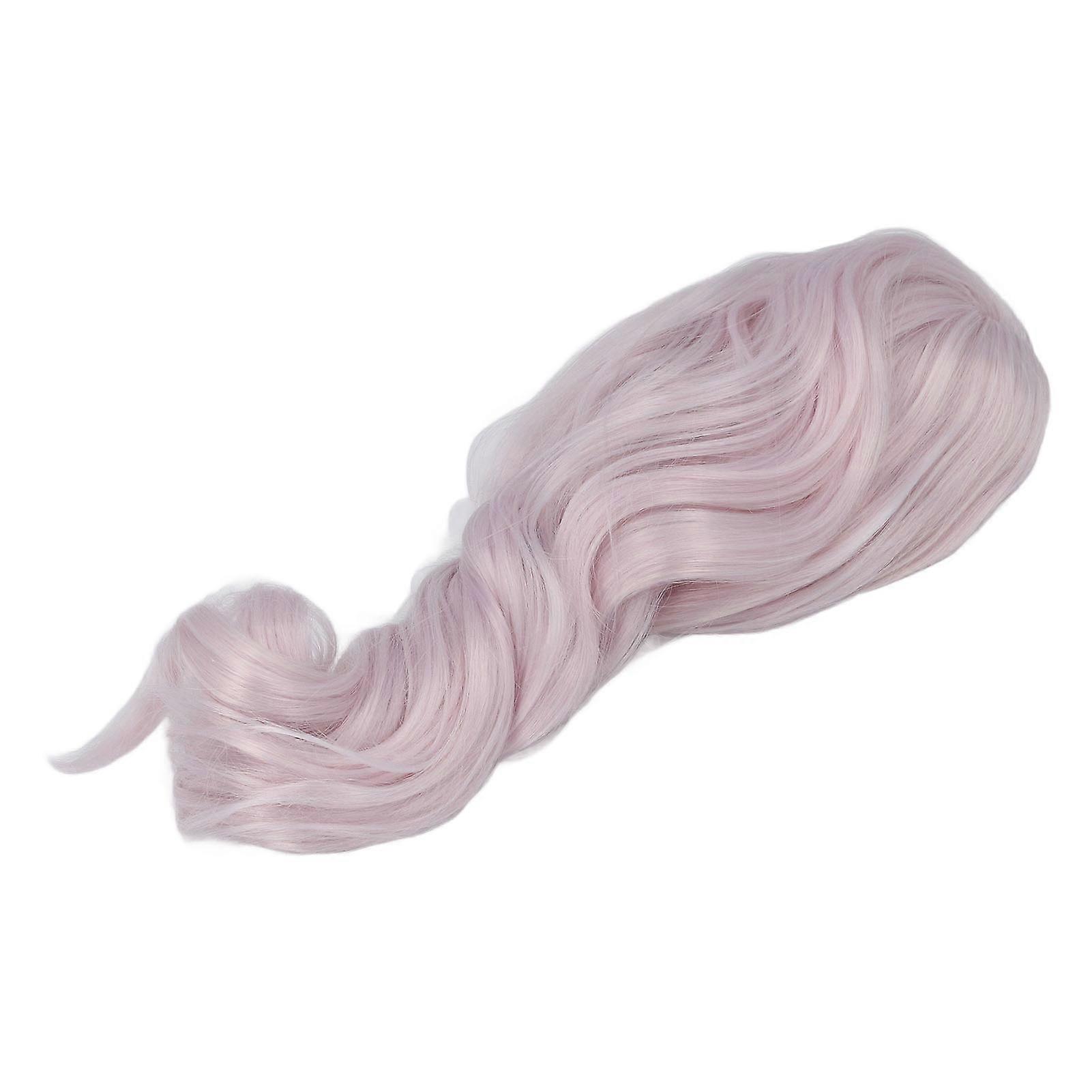 Perruque de poupée longue et bouclée en soie douce, toucher confortable, cheveux articulés 1/3 pour tour de tête de 22 à 23 cm, violet
