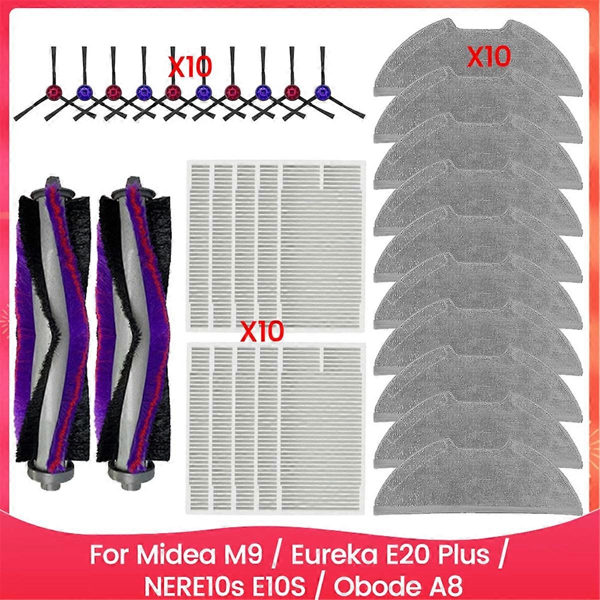 32PCS Main Side Mop Cloth Filter for Midea M9 Robot Vacuum
