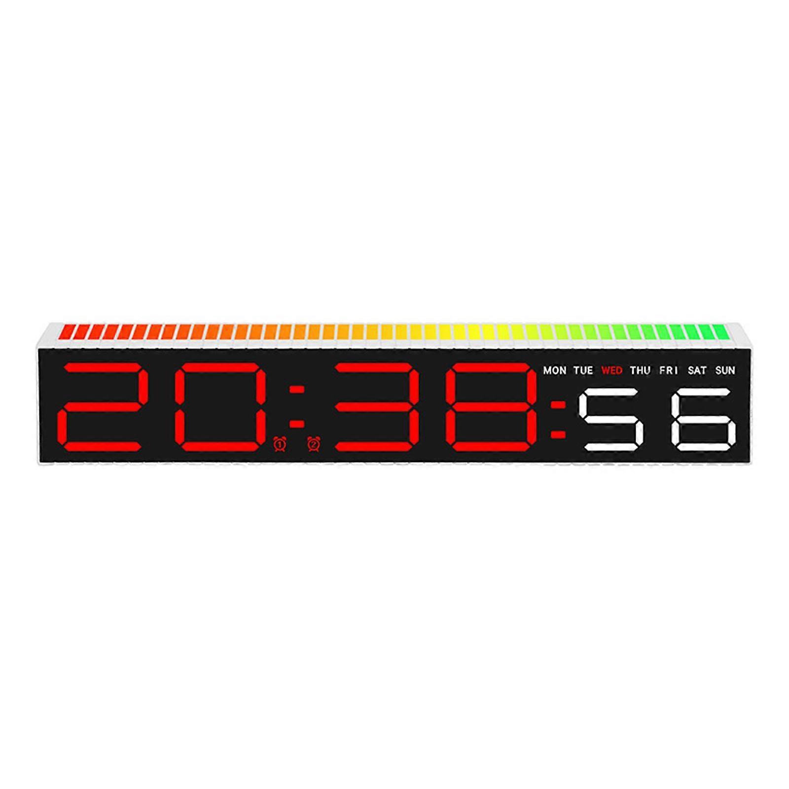 Digital Clock LED Music Electronic Clock 3 Adjust Brightness Large Display Easy