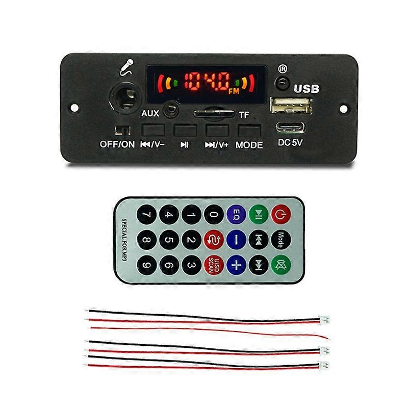 Bluetooth-Compatible Audio Decoder Board Amplifier JQ-D129BT-A 2X5W Music Player Accessory MP3 WMA W