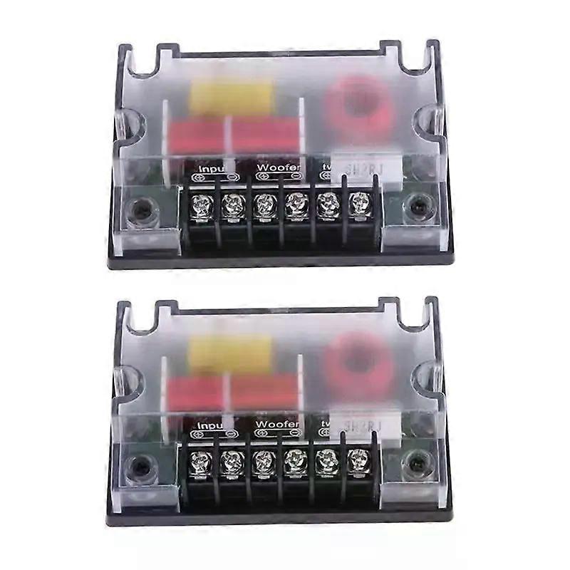 2PCS Car 2 Way Audio Speaker Frequency Divider Audio Speaker Woofer Wave Filter 200W Crossover Filter Auto Accessories