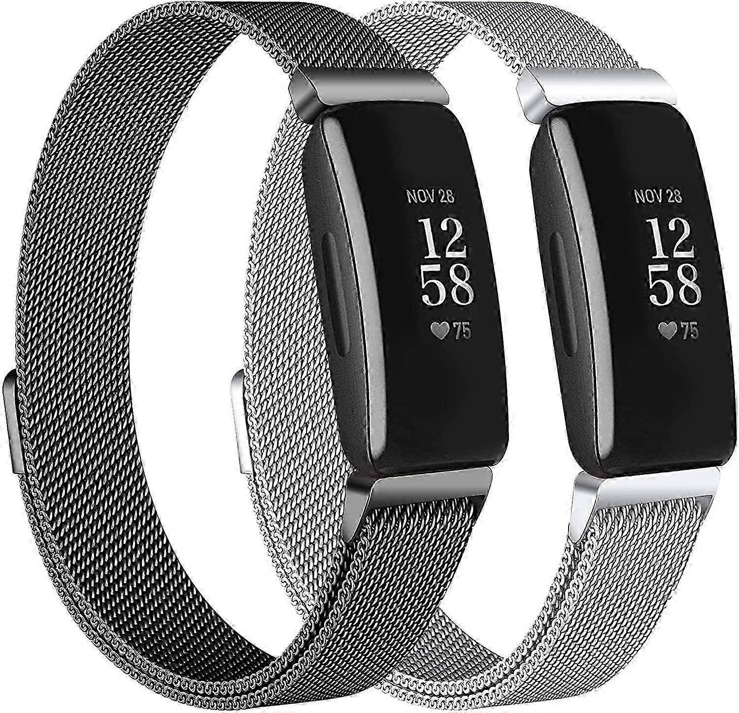 Fitbit Inspire 2 / Inspire HR / Inspire、Stainless Steeと互換性のあるSunrain 2パックバンド