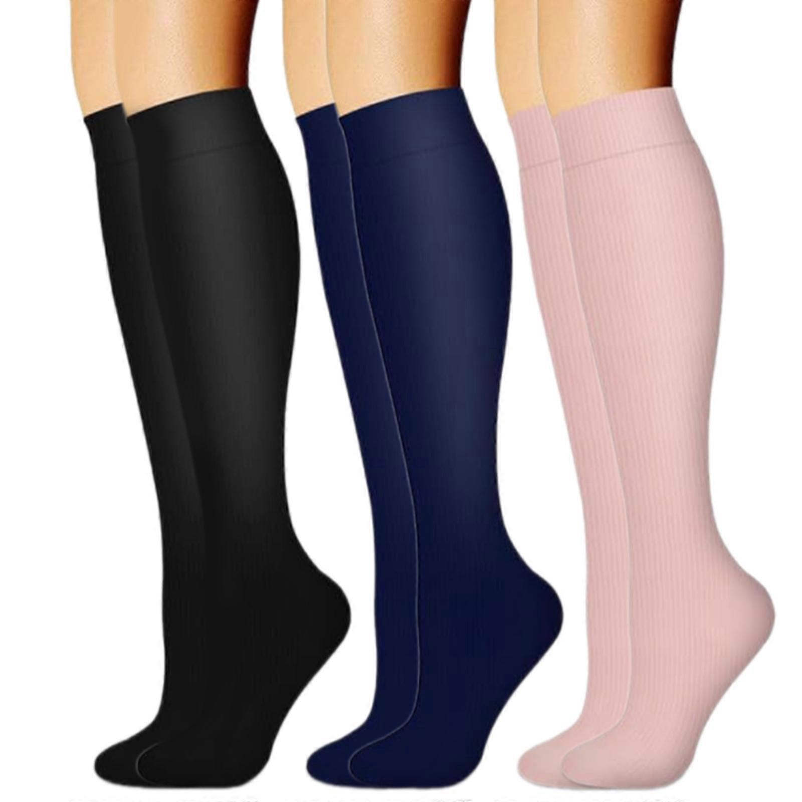 3 Pairs Ergonomic Design Compressed Socks Promoting Blood Flow Stockings Suitable for Standing or Walking Long Hours 9 S M