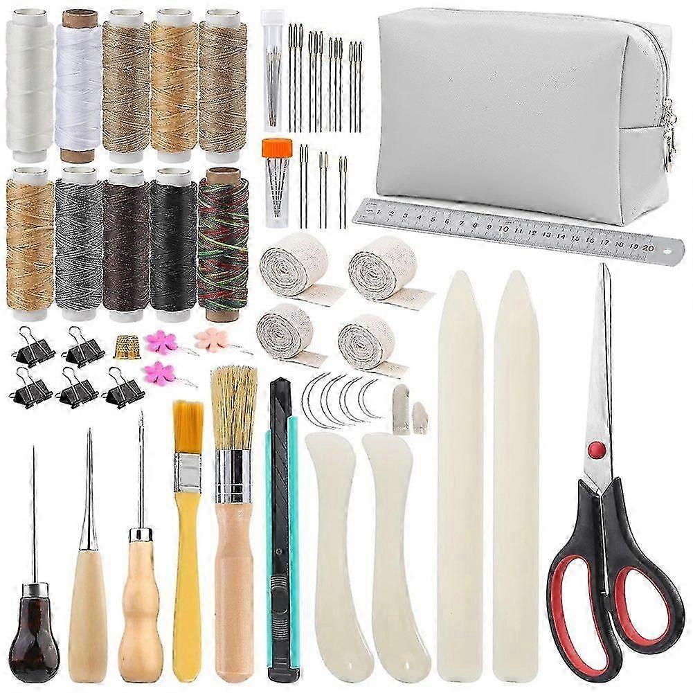 65 Pcs Bookbinding Kit BookBinding Materials Bone Folder Tool Kit for Beginners Bookbinding Supplie