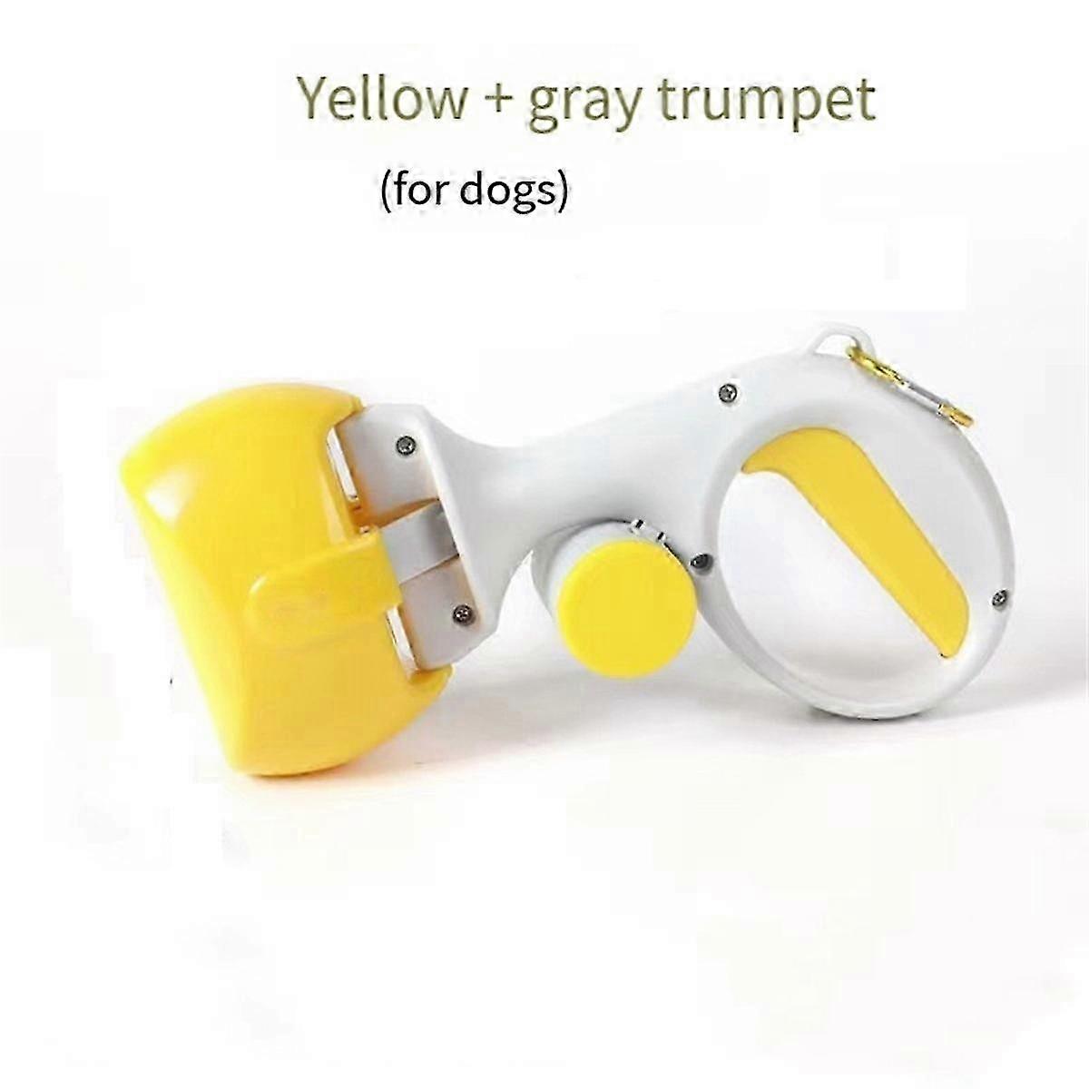 ペットの犬の糞便シャベルロングハンドル糞便シャベルジョー糞便シャベルピックアップ動物の糞ピッカー屋外クリーニングツールイエロー - FFY