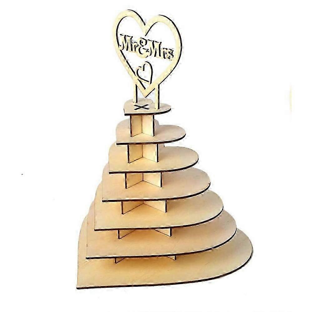 Seven-layer heart-shaped display stand, perfect for weddings parties,