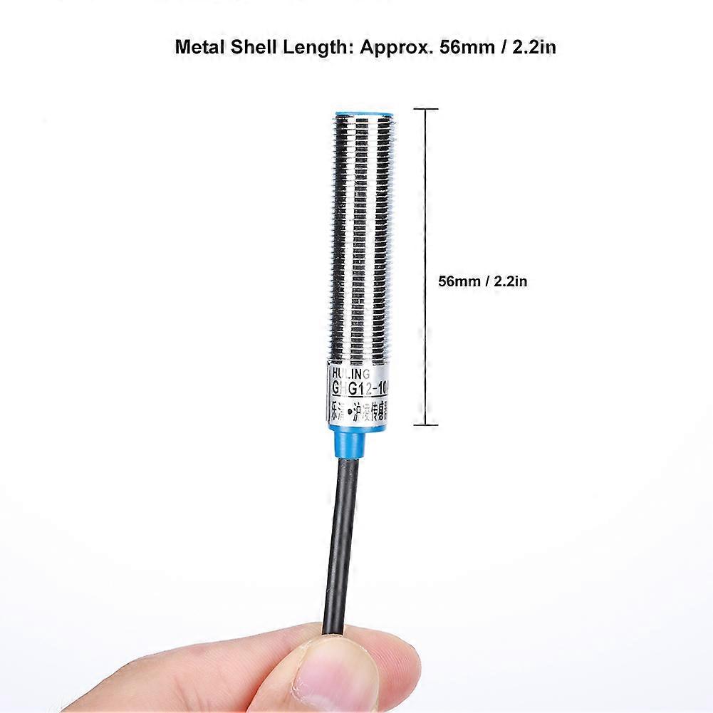 GHG12-10A Proximity Inductive Sensor DC 0-35V 10mm 56mm Metal Shell