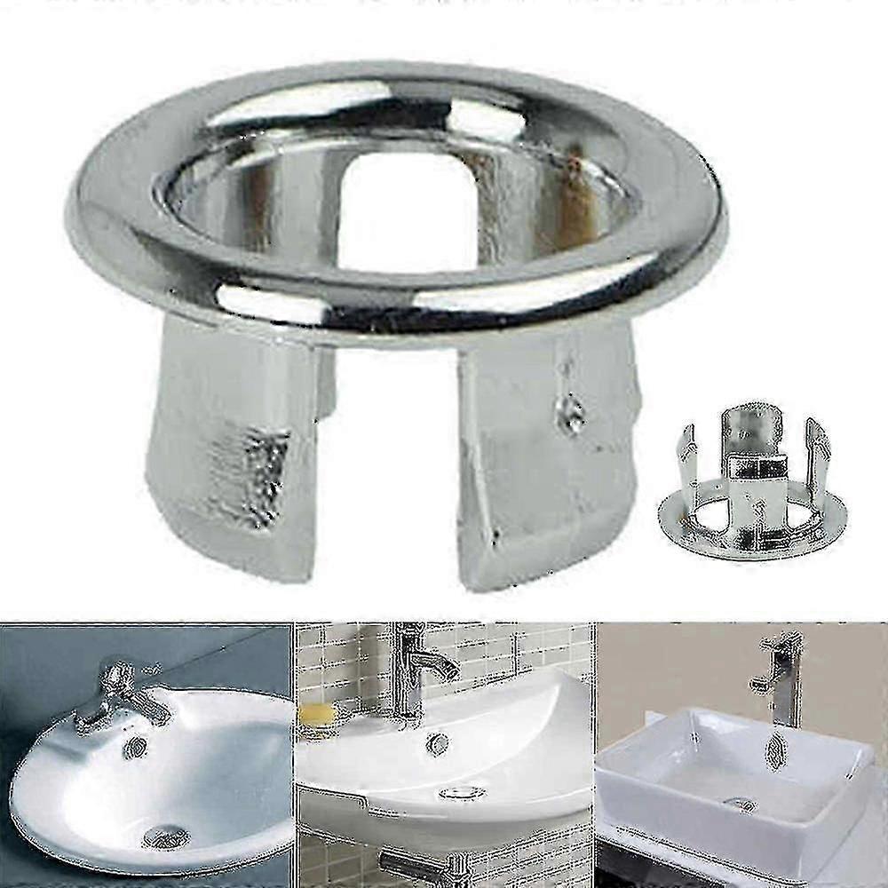 Bathroom Sink Basin Overflow Ring Round Drain Hole Cap Cover Spare