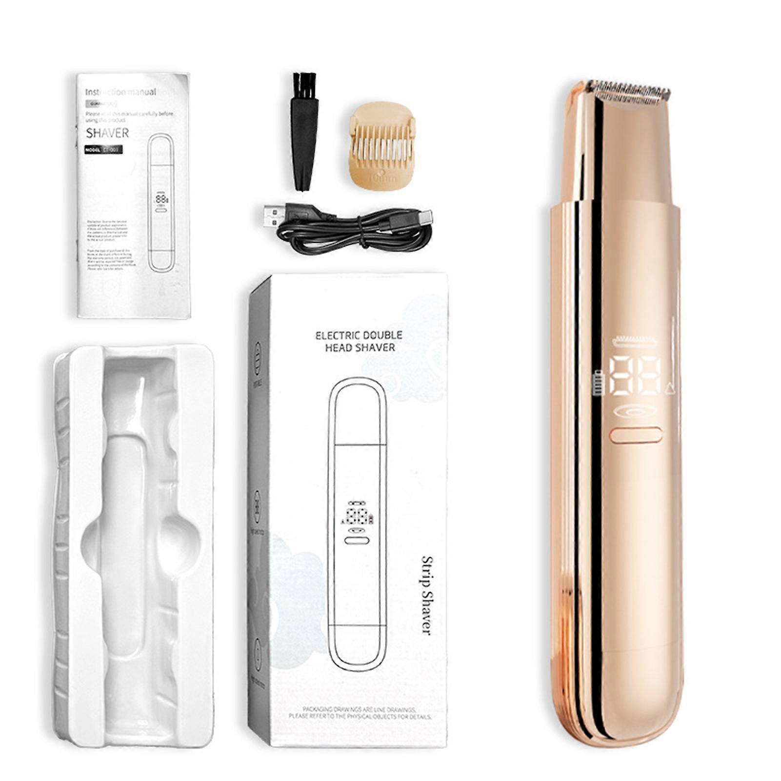 2-in-1 Electric Shaver & Bikini Trimmer for Women - Painless Electric Razor for Face, Body & Intimate Areas
