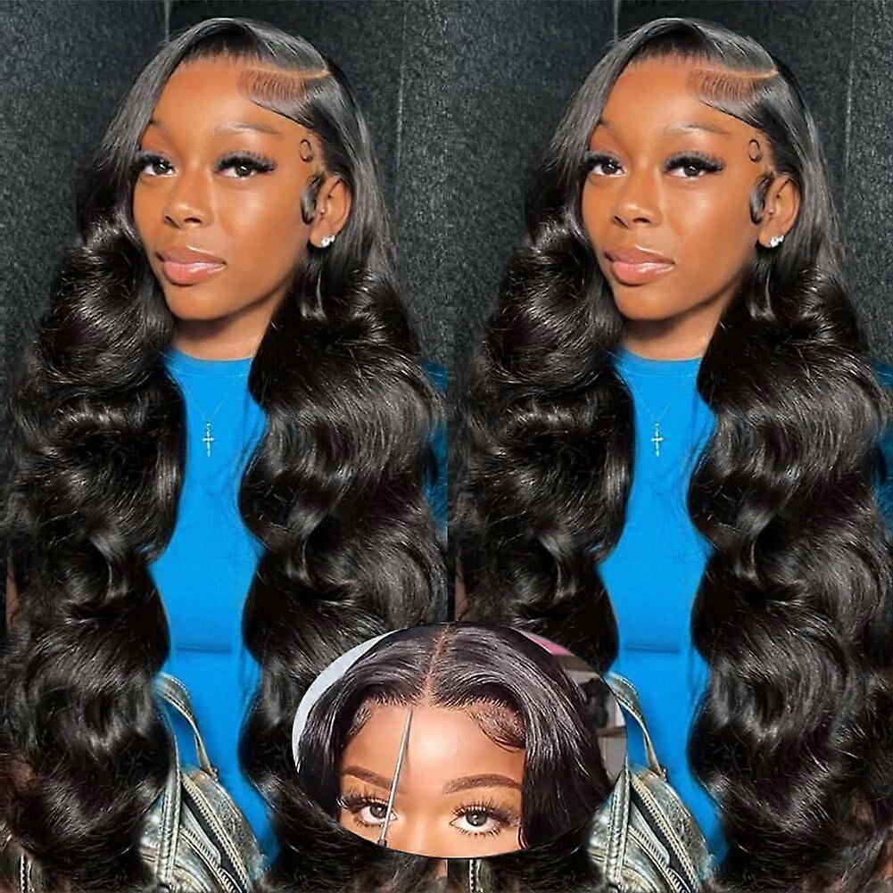 22 Inch 13x6 Glueless Wigs Human Hair Pre Plucked HD Body Wave Lace Front Wigs