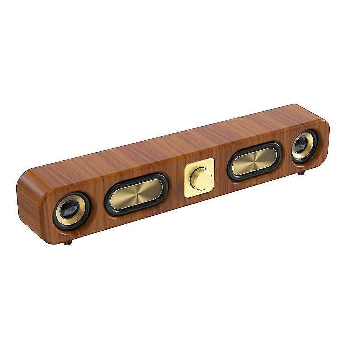 Wooden Bluetooth Speakers Portable Sound Bar HiFi Stereo Card Home Computer Desktop Wireless Sound FM Radio Subwoofer