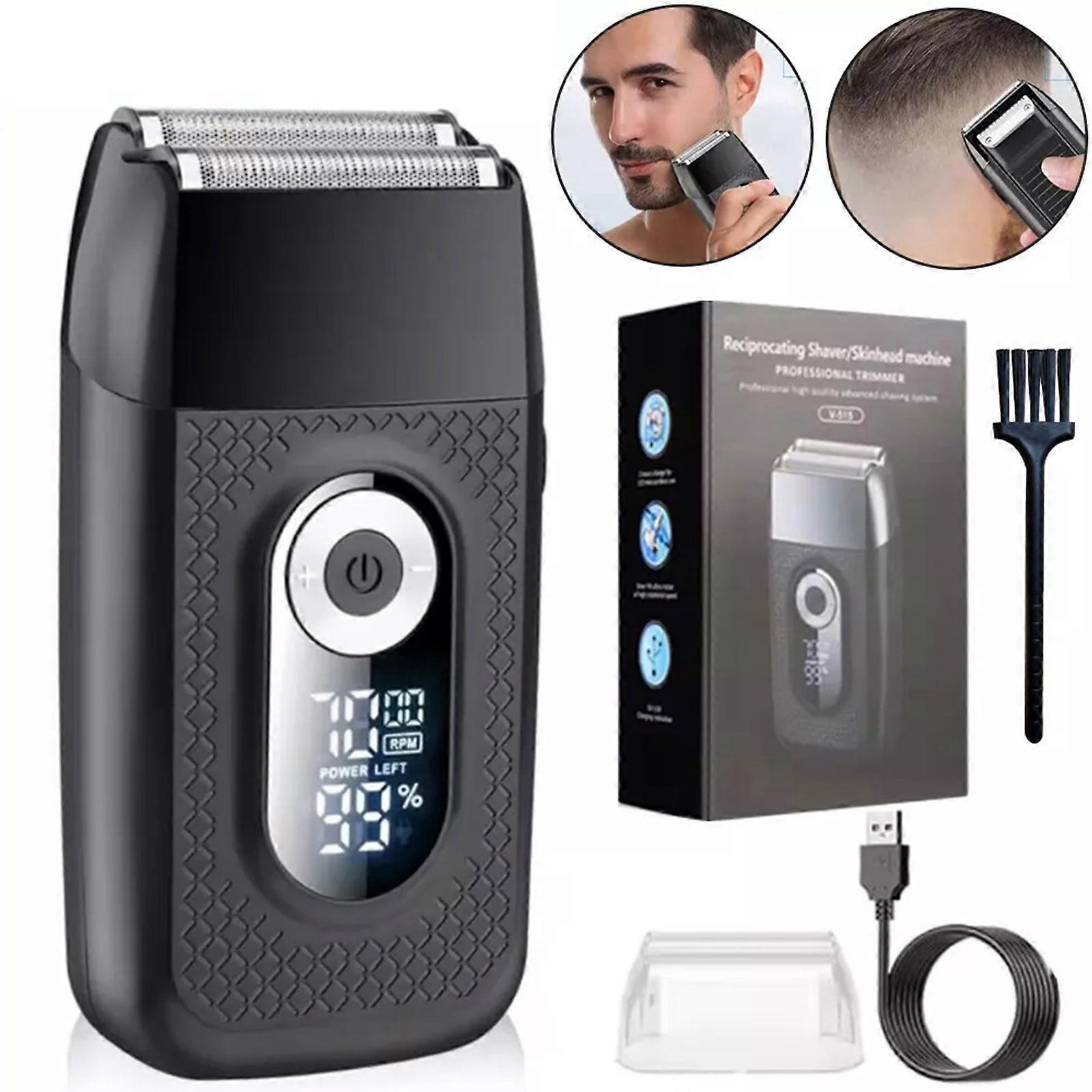 Shaver Electric Cordless Shaver for Men Wet/Dry Razor Rechargeable USB LCD