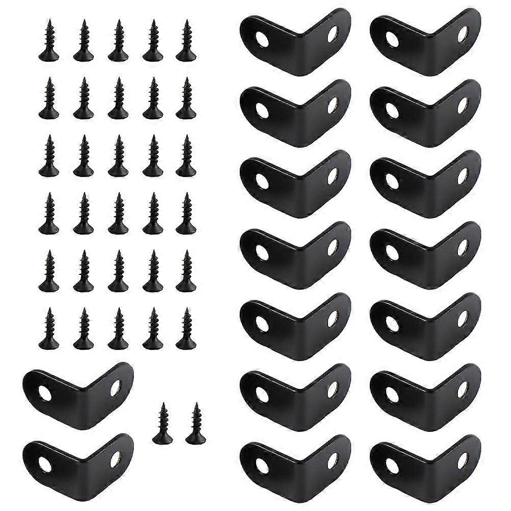 Reliable Metal L Brackets with Screws, Perfect for Building and Supporting Structures