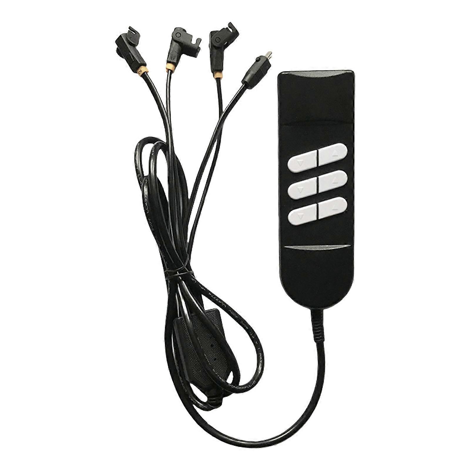 6 Key Electric Lift Hand Controllers Three Control Adjustable Height Angles Motorized Lift Remote ABS for Sofa Recliner