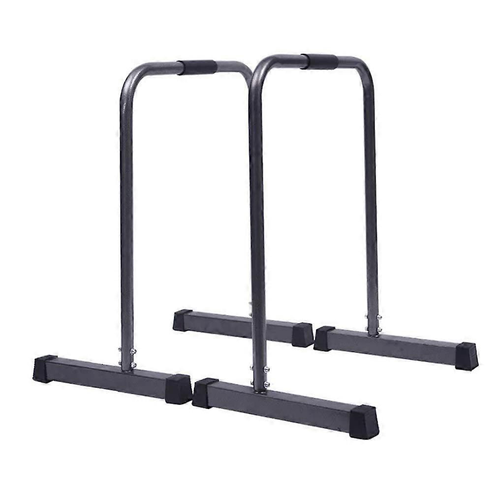 Dip Stand Station Heavy Duty Adjustable Dip Bar with Ab Exercise and Pull-Up Functionality, Max Capacity 220LB, Black