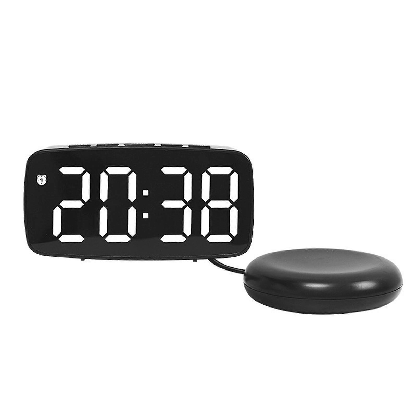 Digital Clock LED Display Adjustment Brightness Home Study Essential with Vibrator Bedside Clock  03