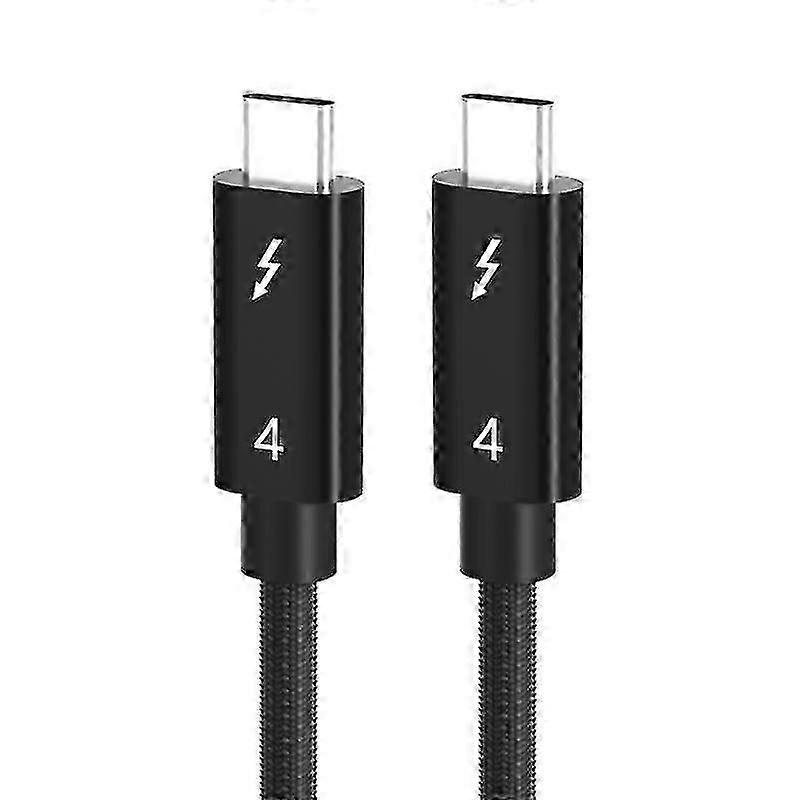 Højhastigheds Thunderbolt 4-kompatibelt kabel til forskellige mærker, 8K 60Hz certificeret, 40 Gbps overførselshastighed, PD100W til bærbare computere og enheder
