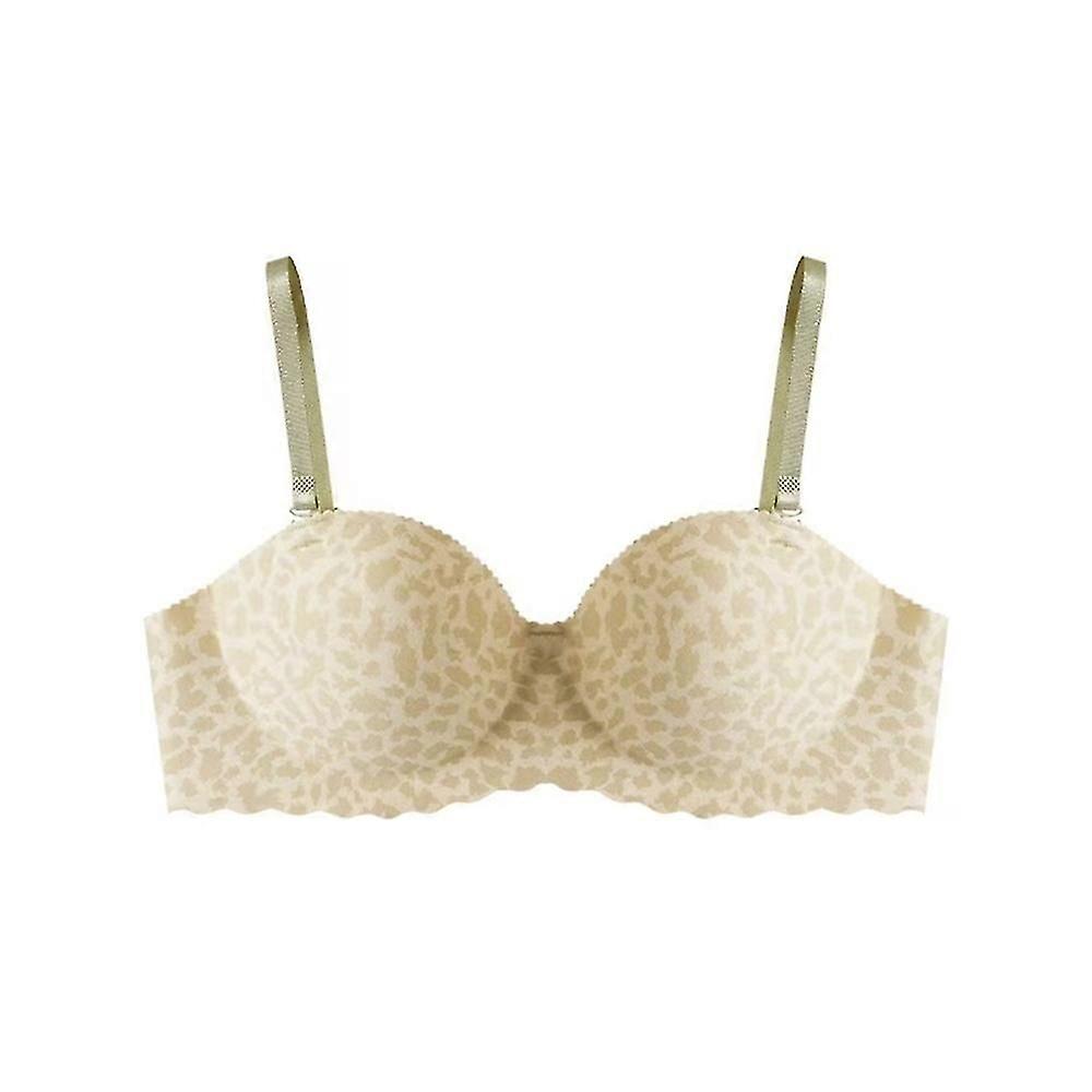 Sexy Mesh Milk Leather Leopard Print Comfortable Beautiful Back Bra