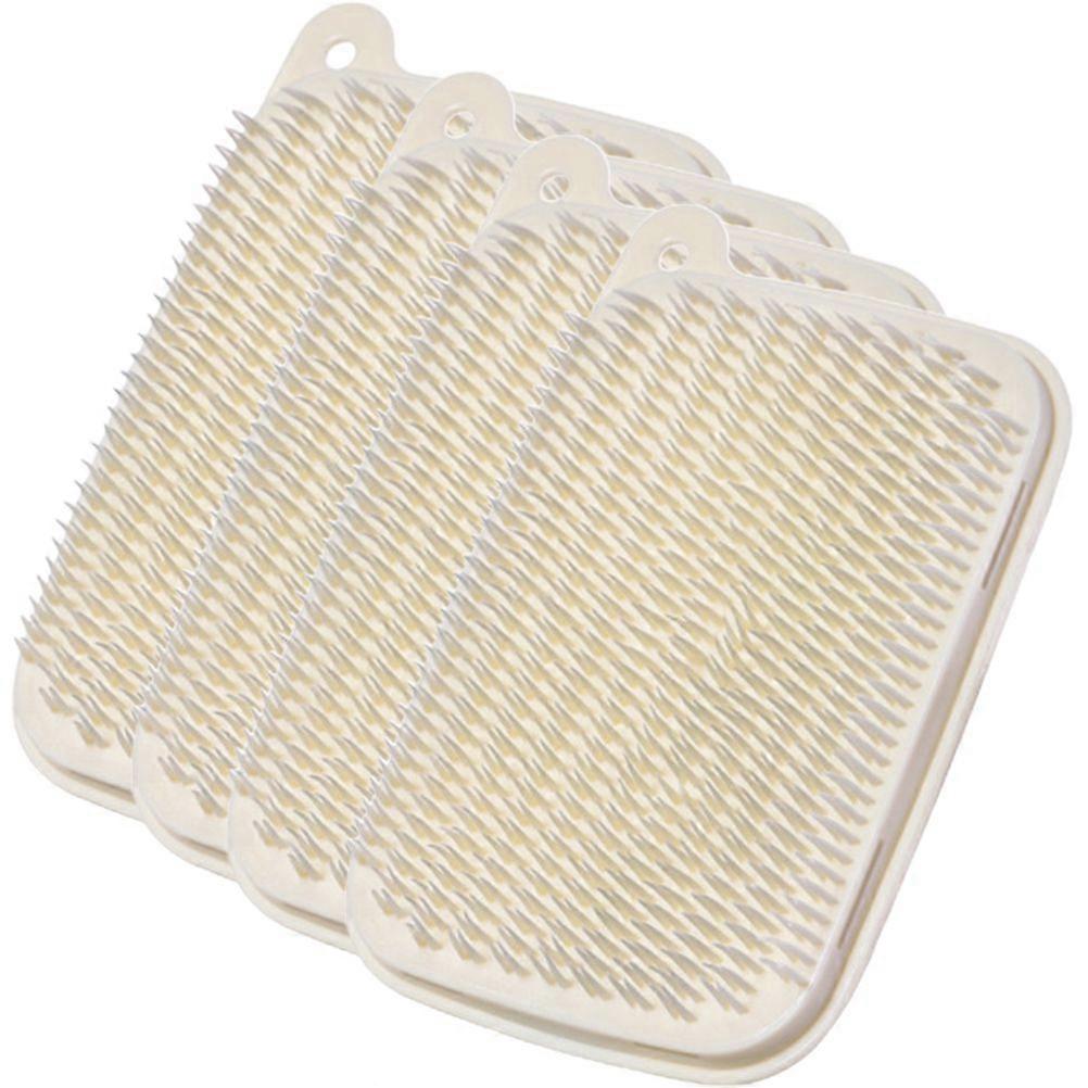 4pcs Flexible Vegetable Brushes Fruit Cleaning Brushes Potato Scrubber Brushes