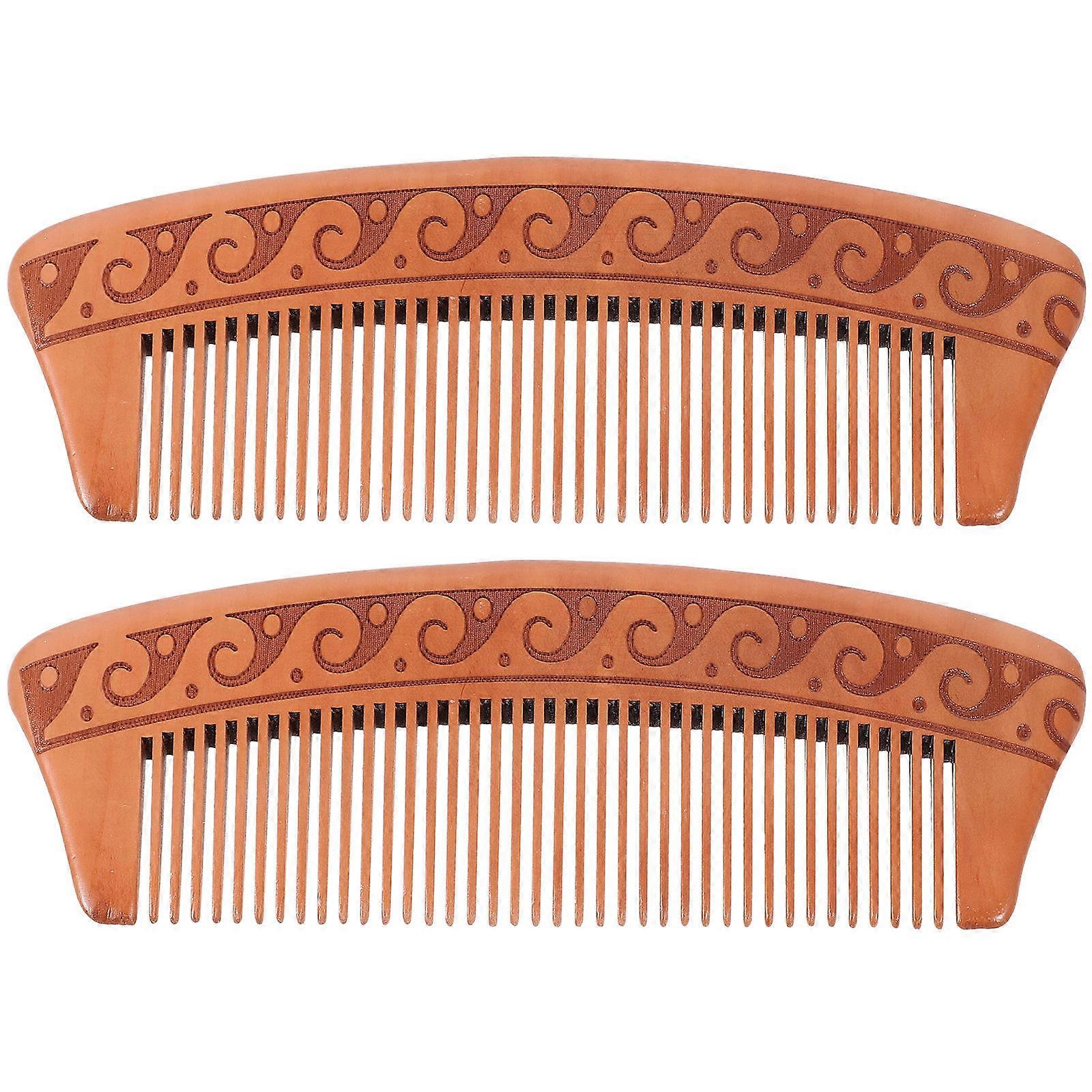 Natural Wooden Combs for Women, Fine Teeth for Smooth Detangling, Versatile Hairstyling
