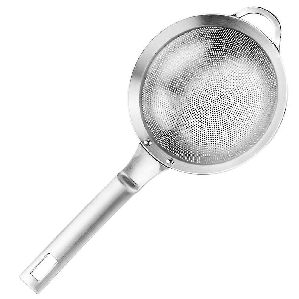 Stainless Steel Mesh Colander Strainer with Long Handle for Kitchen Use – Oil Frying, Soybean Milk, and French Fries Draining – Heat Resistant, Easy