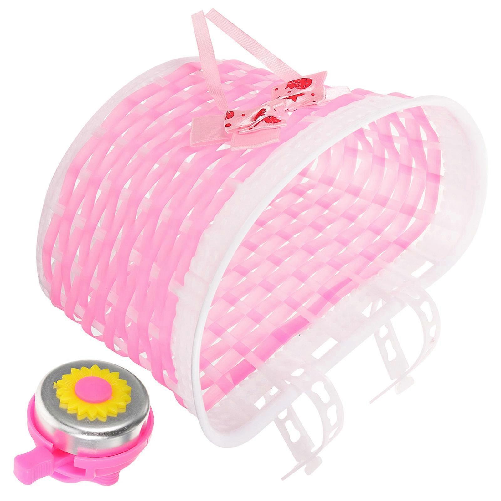 Bike Storage Basket Multi Use Bicycle Basket with Bell Hollow Design Reduced Resistance Durable Capacity for Scooters Cycling Decor