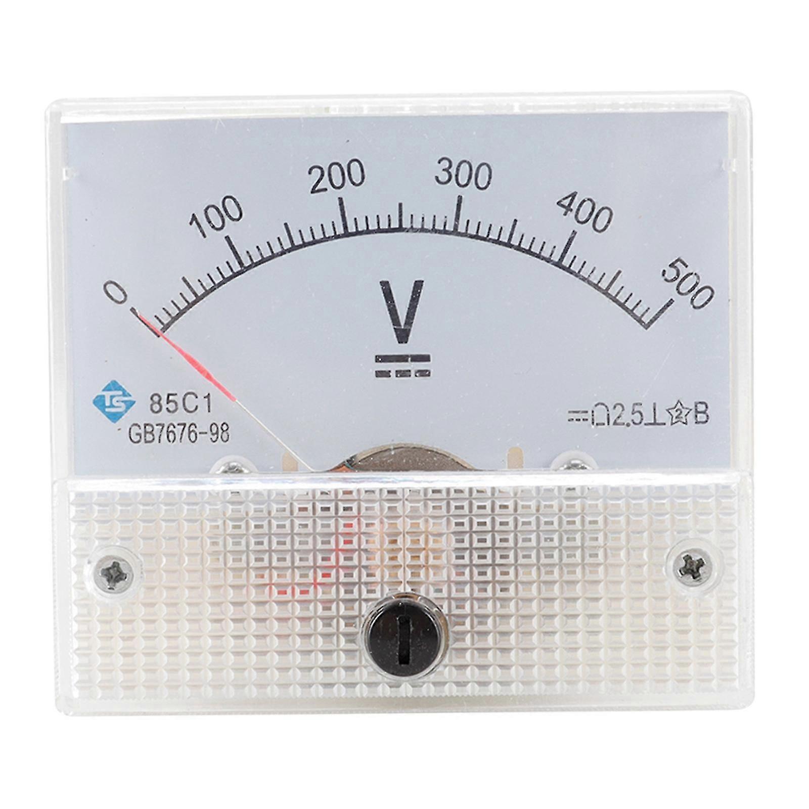 85C1 Analog Panel Meter Voltmeter DC Volt Voltage Meter Gauge DC 0-500V