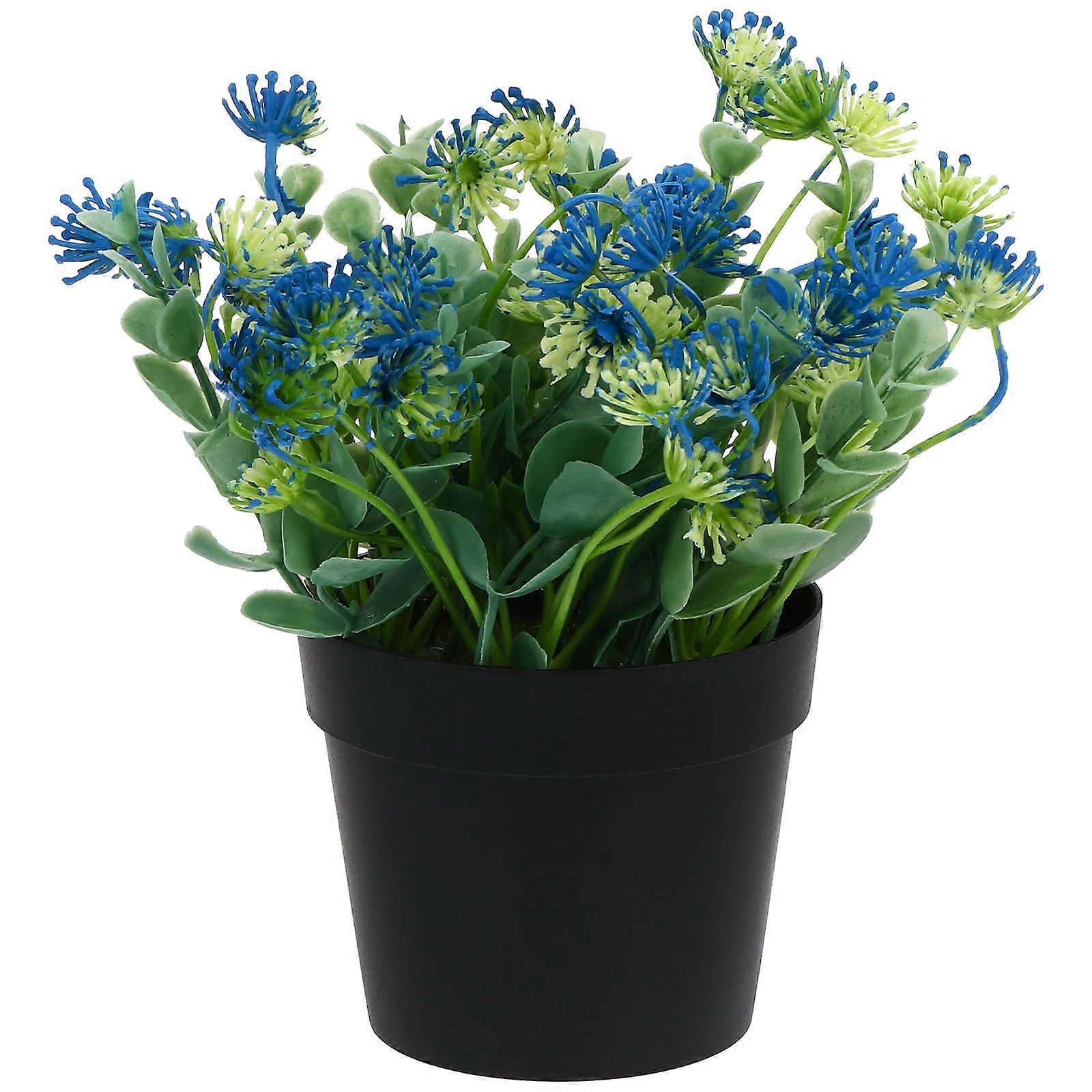 Simulation Bonsai Tree Simulation Eucalyptus Study Balcony No Maintenance Required 12X17CM Blue 1Pack
