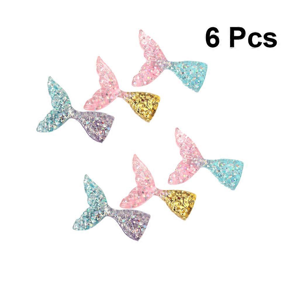 مغناطيس الثلاجة الإبداعية حورية البحر ملصقات ثلاجة السمك هدية 4 × 3 × 1 سم 6 قطع