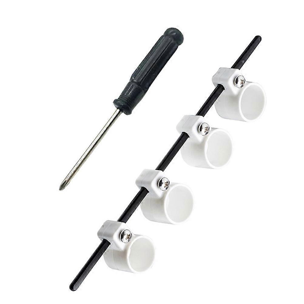 White ABS Finger Expansion Sleeves Guitar Trainer Tool for Exercise with 4 Protectors Adjustable