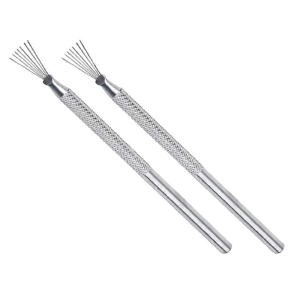 Pottery Clay Stainless Texture Tool For Figurines Experienced Artists Silver 13.00X2.00X0.50CM Needlework 2Pcs
