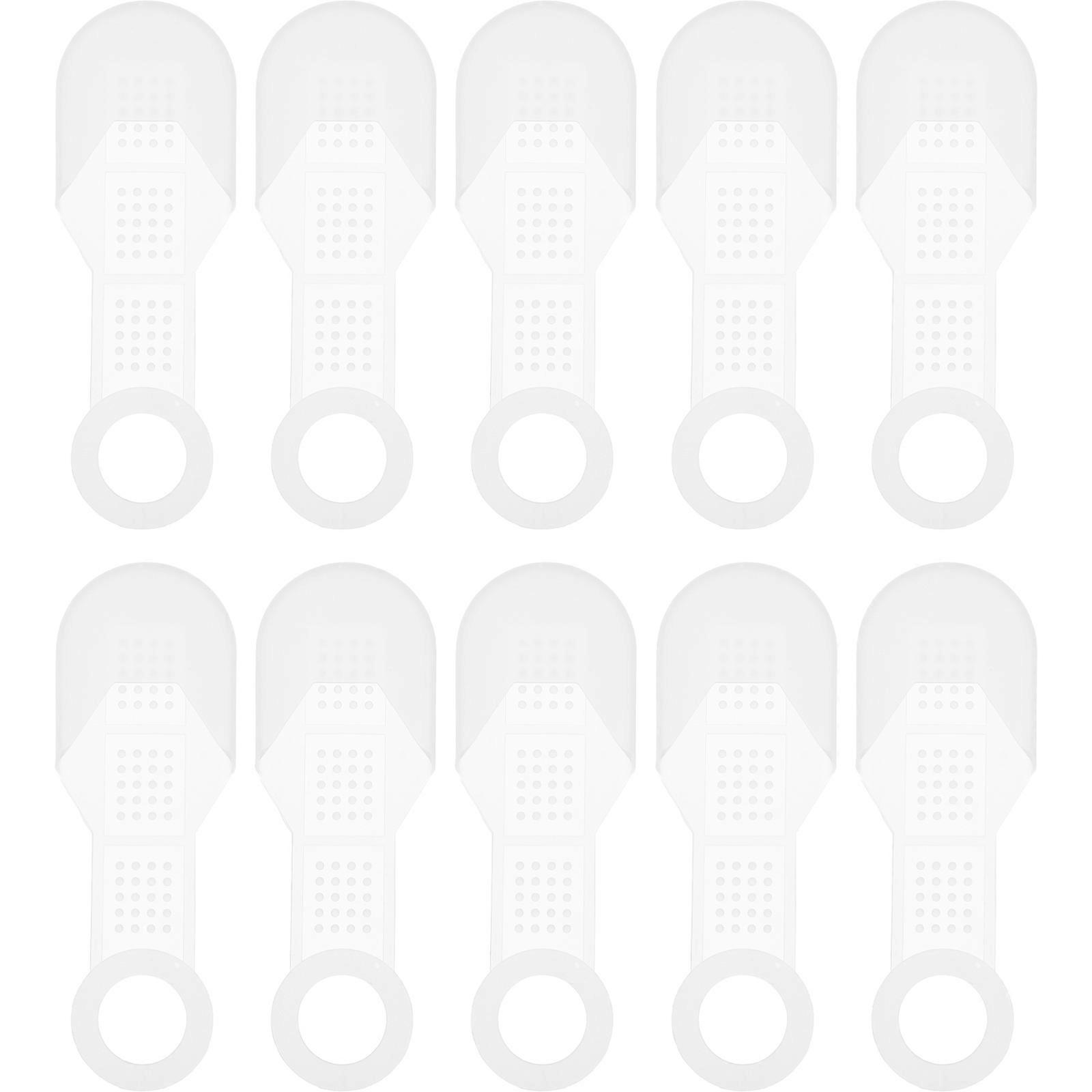 Non Slip Hanger Grips For Wood Hangers Transparent Clothes Hanger Strips Home Use Silicone Two Hole Design Standard Clothing Store Design 10Pcs