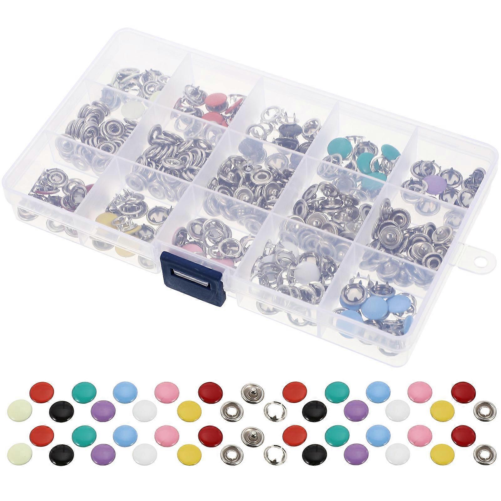 1 Box of No Sew Snap Buttons Alloy Fasteners for Clothing Press Studs