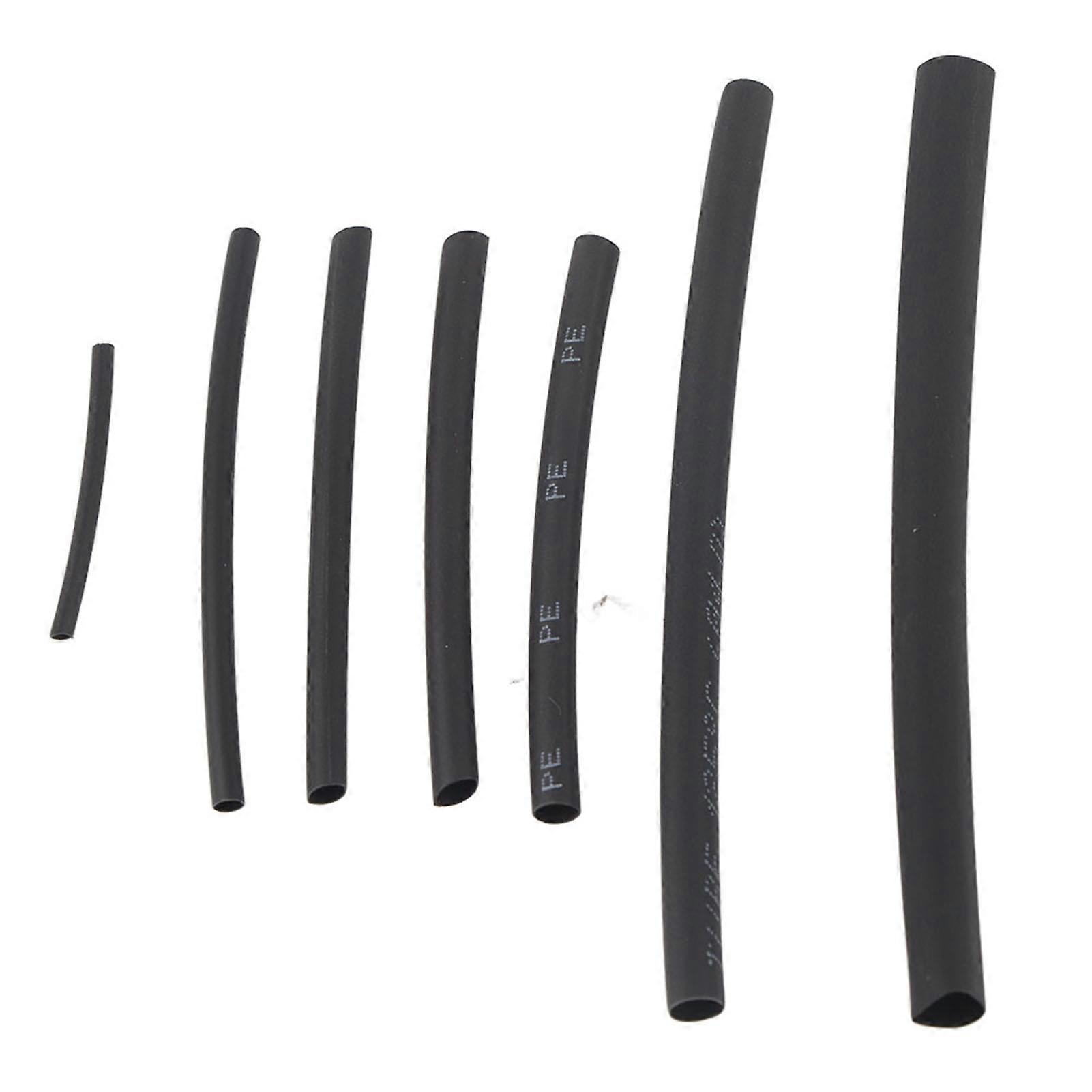 200 Pcs Black Heat Shrink Tubing, 2:1 Shrink Ratio, 10.4 MPa, Shrink Temperature 70-110°C
