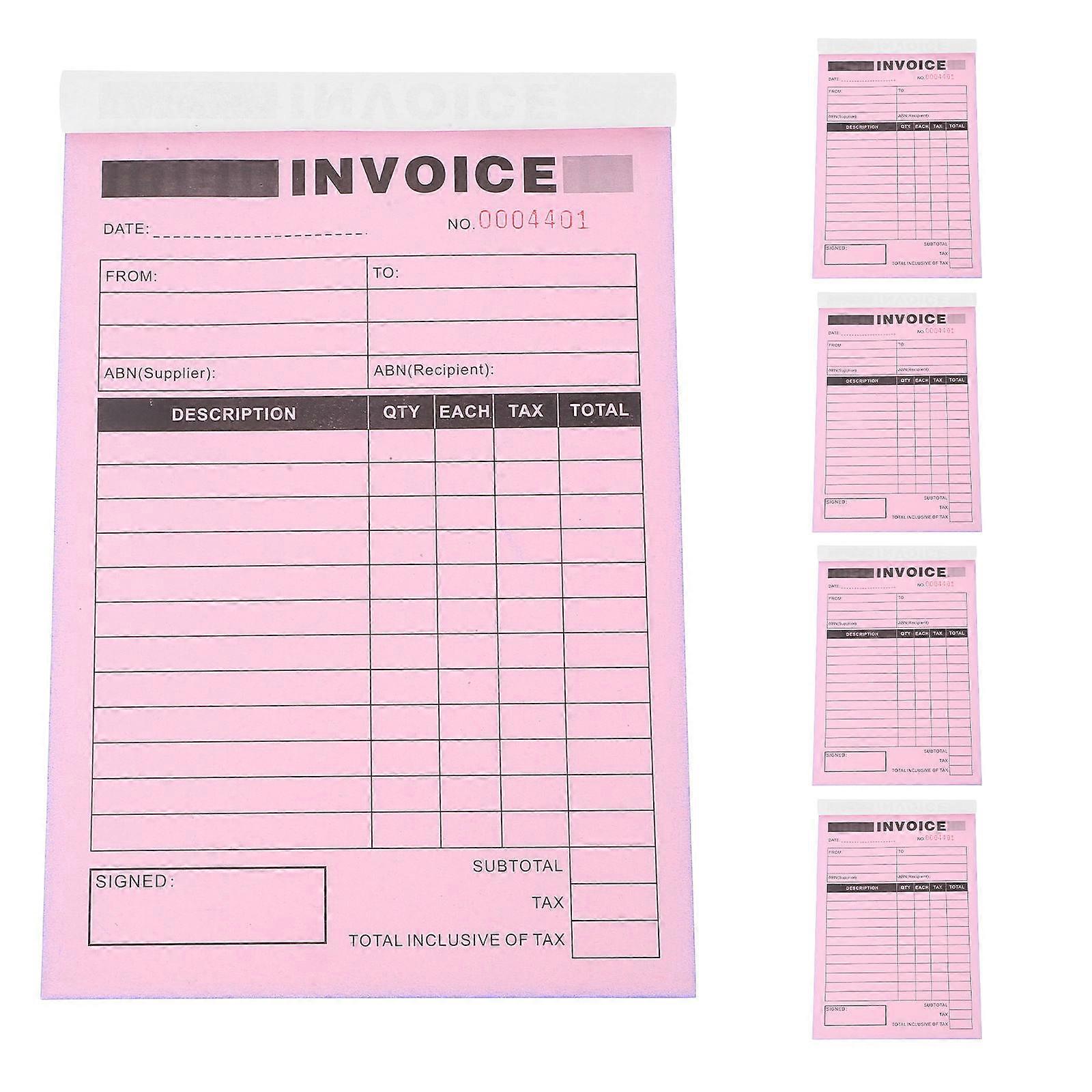 Invoice Duplicate Note Order Receipt Book Convenient Recordkeeping For Small Business Tool Multi 5Set