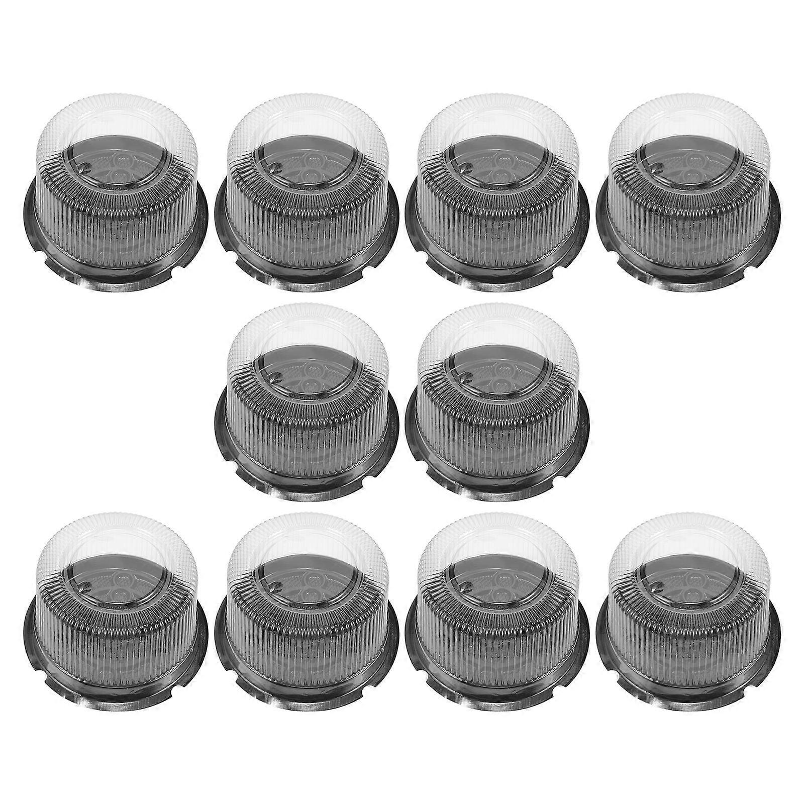 Plastic Cake Carrier Protection Food Container Square 6Inch Transparent 10Pack
