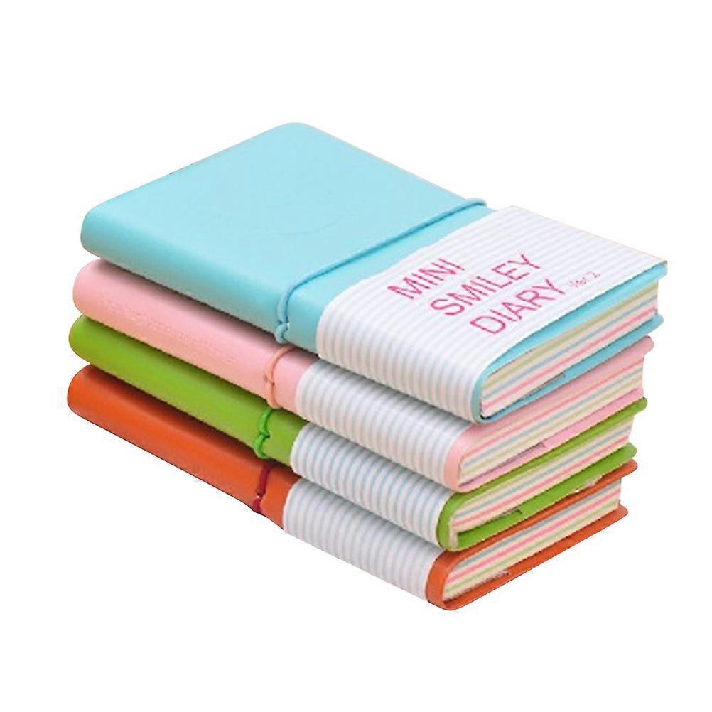 Notepads Leather Cover Memo Recording Rectangular Notepad for Office School 13*8cm 4Set