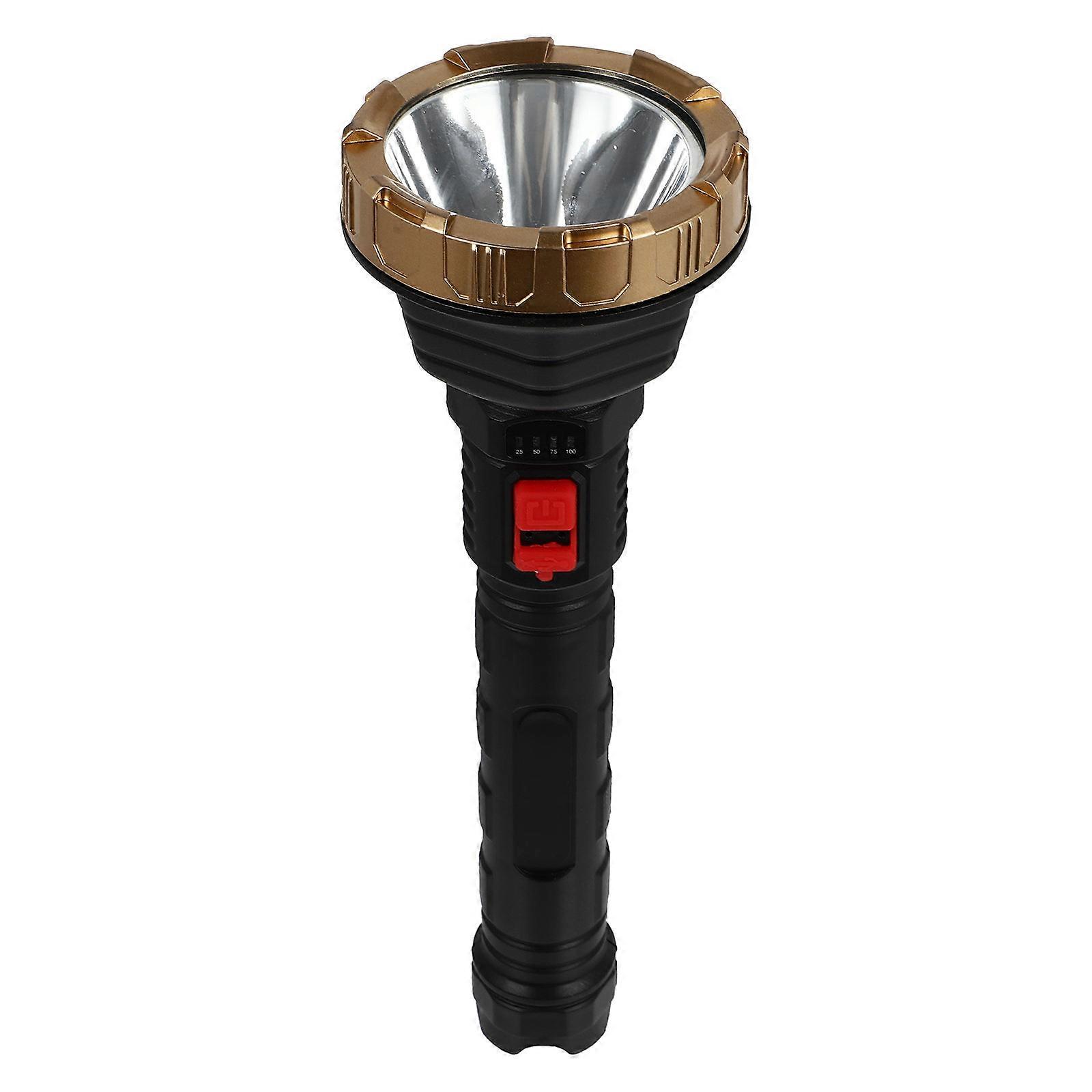 Multifunctional Lighting Flashlight Strong Light Zoom Flashlight Outdoor Activities Cylindrical Random Color 1Set