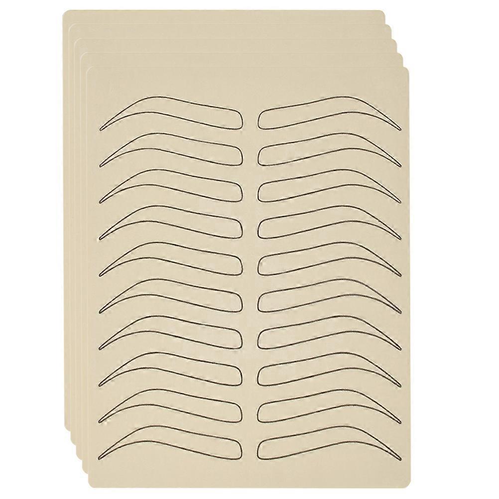 Lifelike Eyebrow Practice Skin Silicone Material Rectangular Shape Simple Design For Tattoo Learning 5Pcs