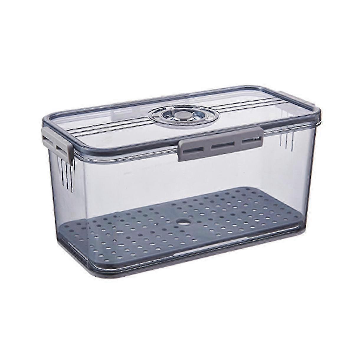 Bread Box Bread Boxes for Kitchen Counter Airtight, with Lid Grey hwy