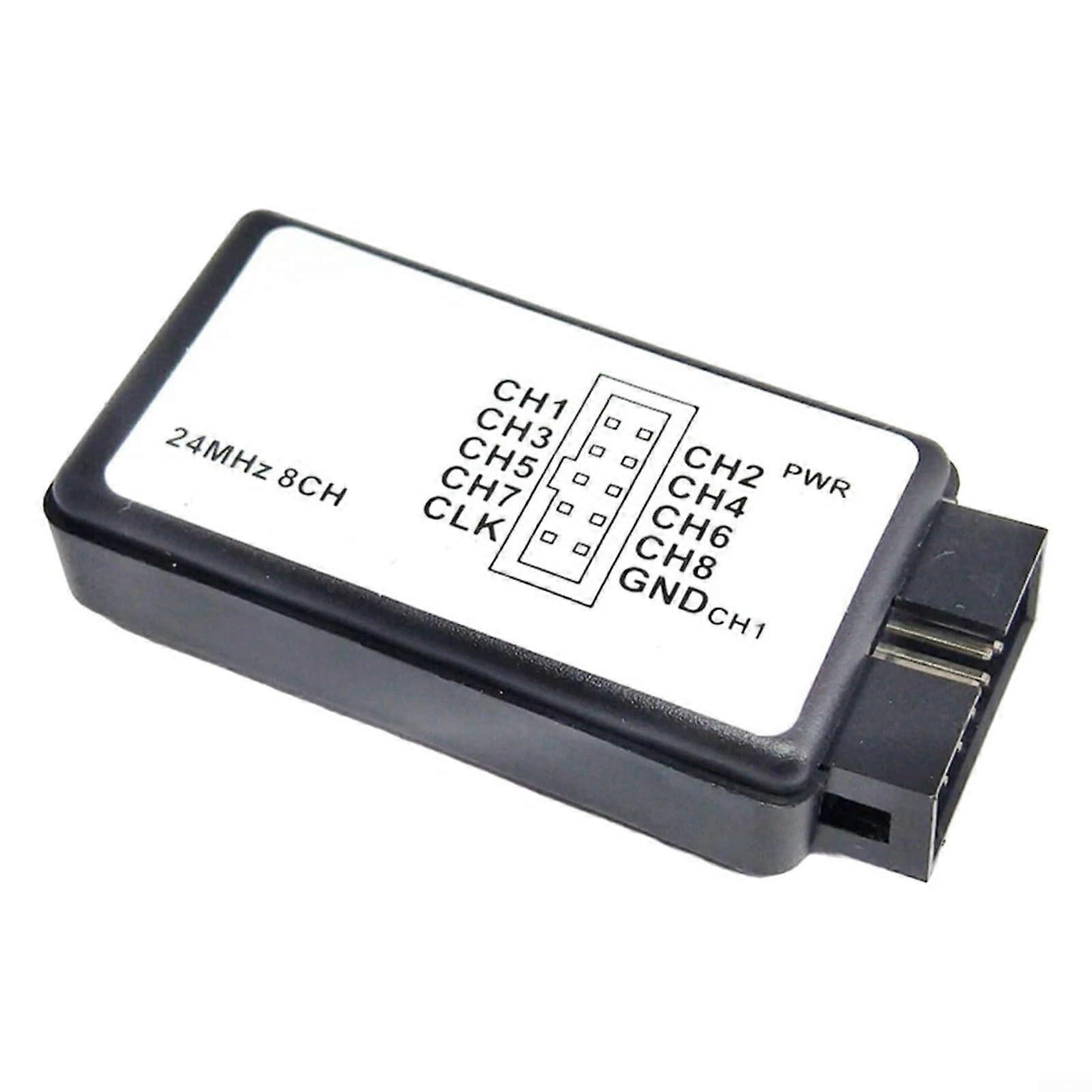 USB Logic Analyzer 24M 8CH, High Speed Sampling For Reliable Readings, Overvoltage Protection, Windows 7/2000 Compatible
