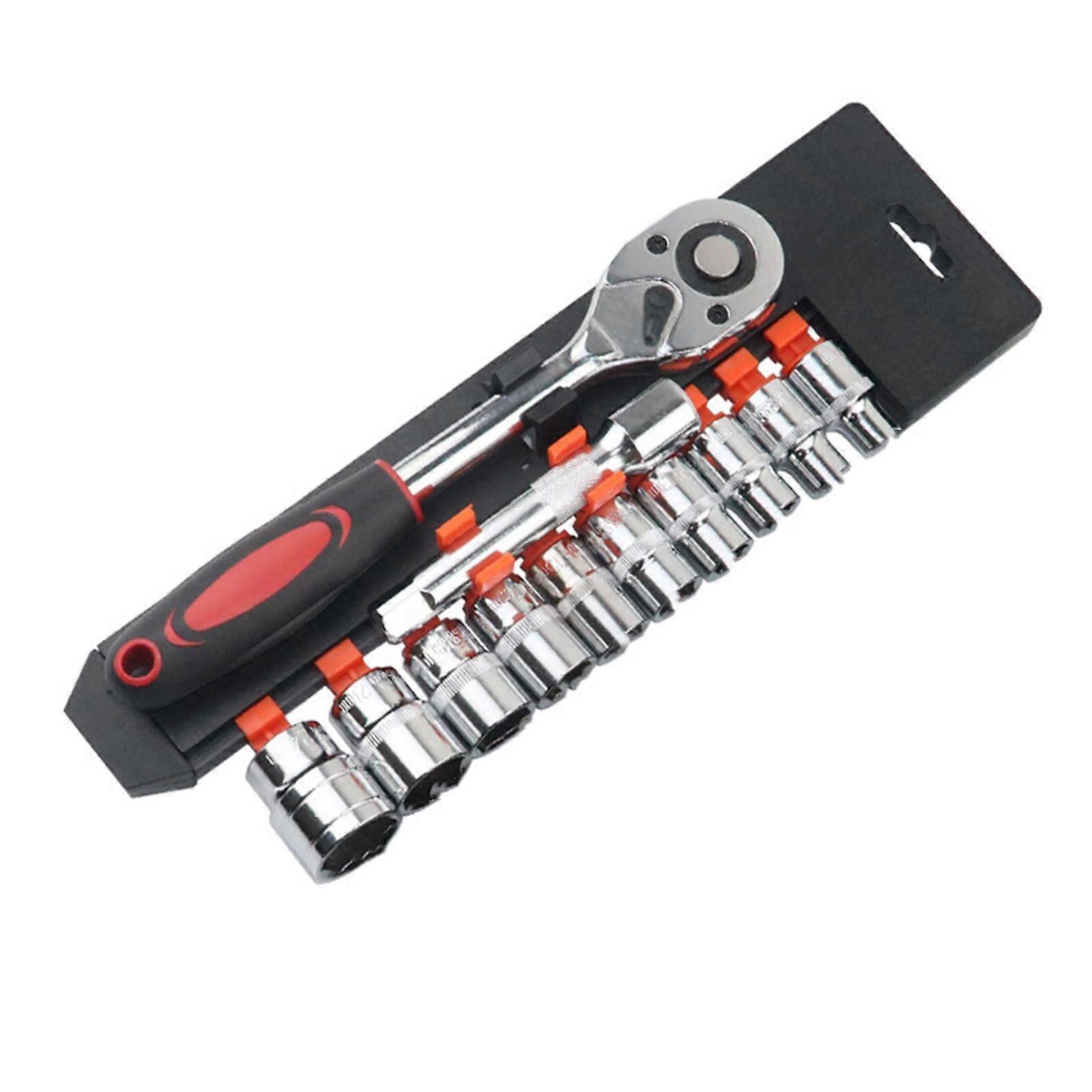 Mechanic Tool Wrench Socket Set 1/4 3/8 1/2 Drive Socket Ratchet Wrench Set Motorcycle Repair Tool Ref: 8117