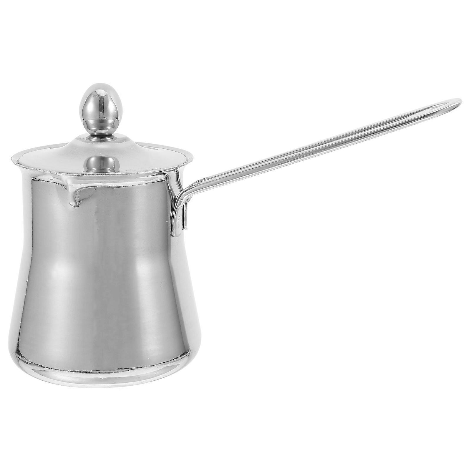 Milk Frother Cup Steaming Pitcher Stainless Steel Frother Pitcher Cylindrical Design for Home Use 550ML 1Pack