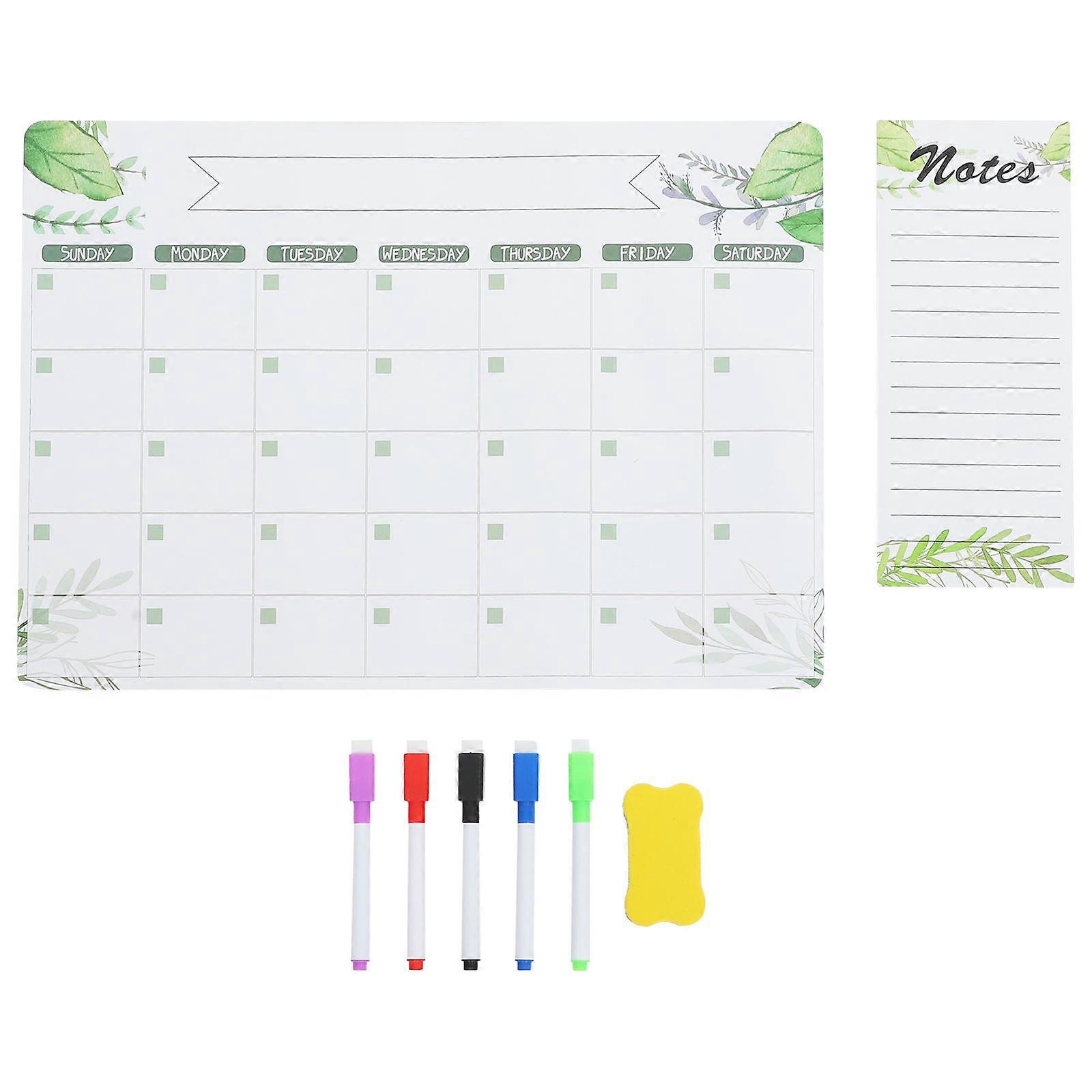 Magnetic Planning Whiteboard for Home Use Decor Rectangular Shape Erasable 1Set