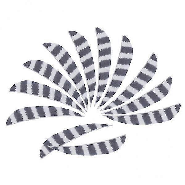 3x12pcs 4inch ريش الرماية Fletches الجناح الأيمن القطع المكافئ الشكل الأبيض