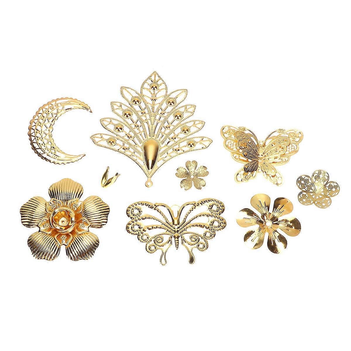 Necklace Charms Diy Headdress Making Accessories Golden Mixed Style Occasion 37Pcs