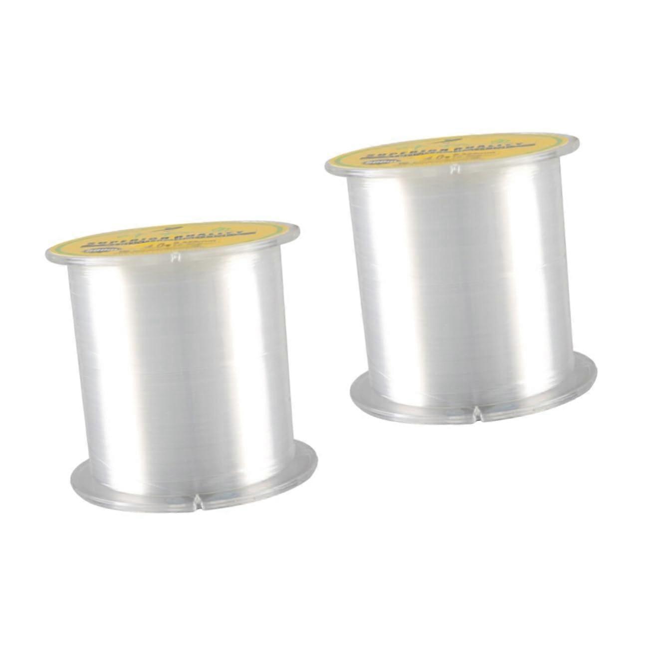 Nylon Fishing Line 2pcs Set High Voltage Fluorocarbon Invisible Sea Fishing Line for Freshwater and Saltwater Use